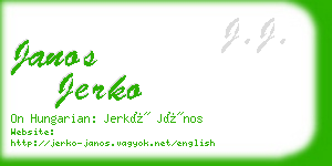 janos jerko business card